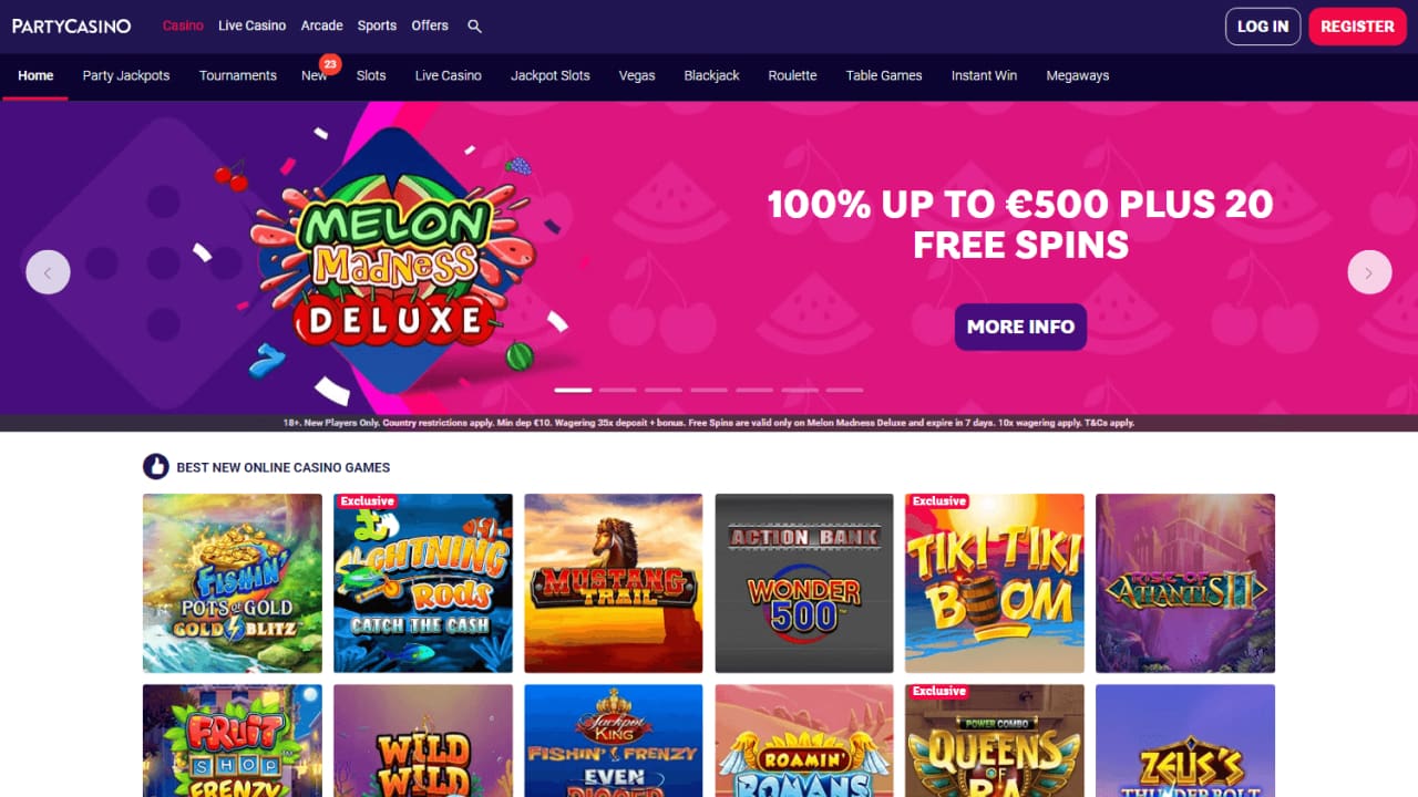 Party Casino casino games