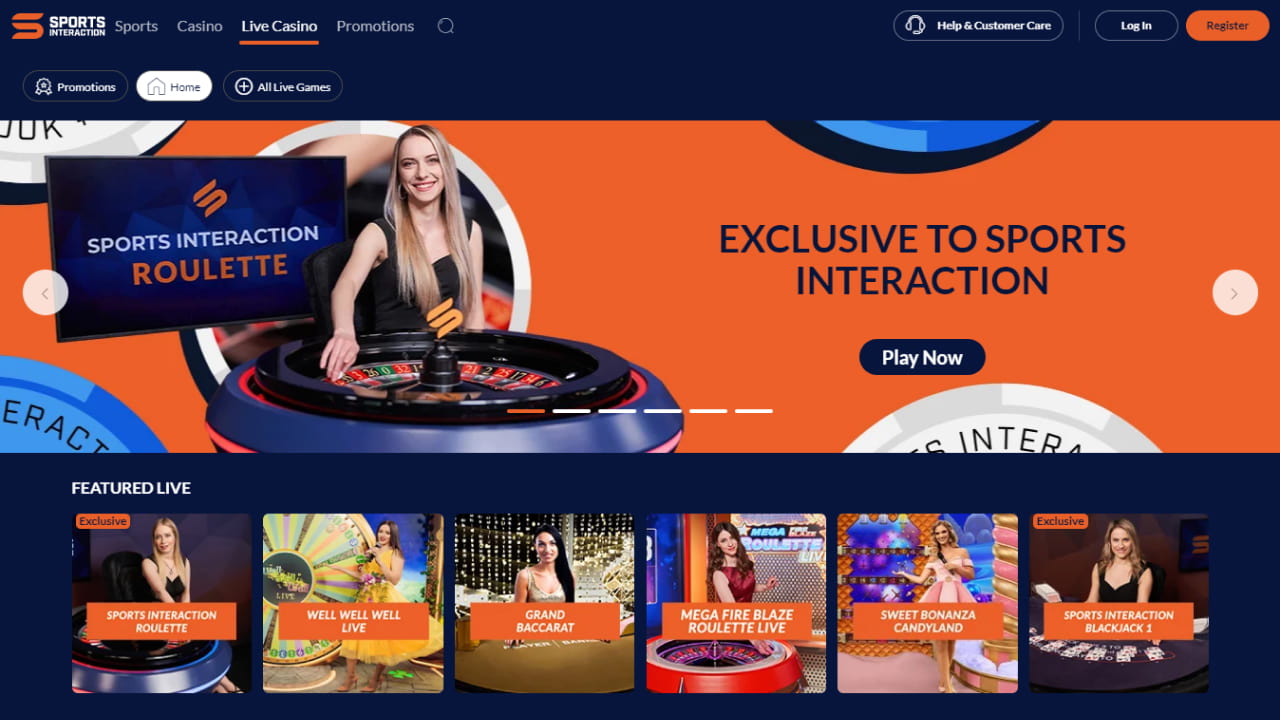 Sports Interaction live casino