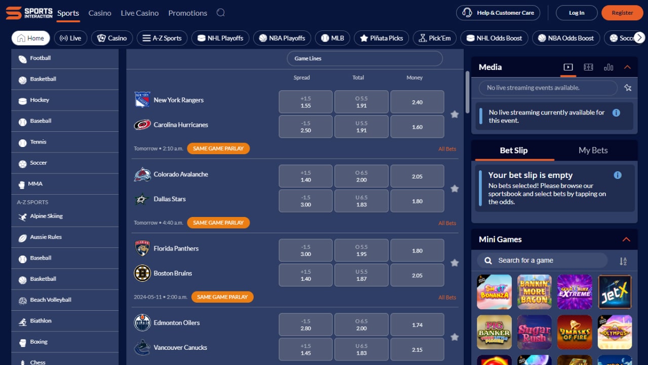 Sports Interaction sports betting