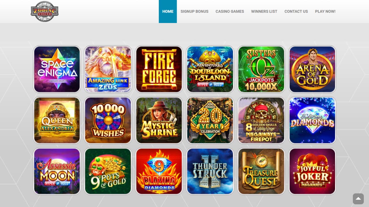 Zodiac Casino online games