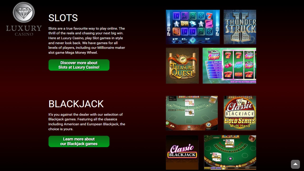 Luxury Casino Online Games Available