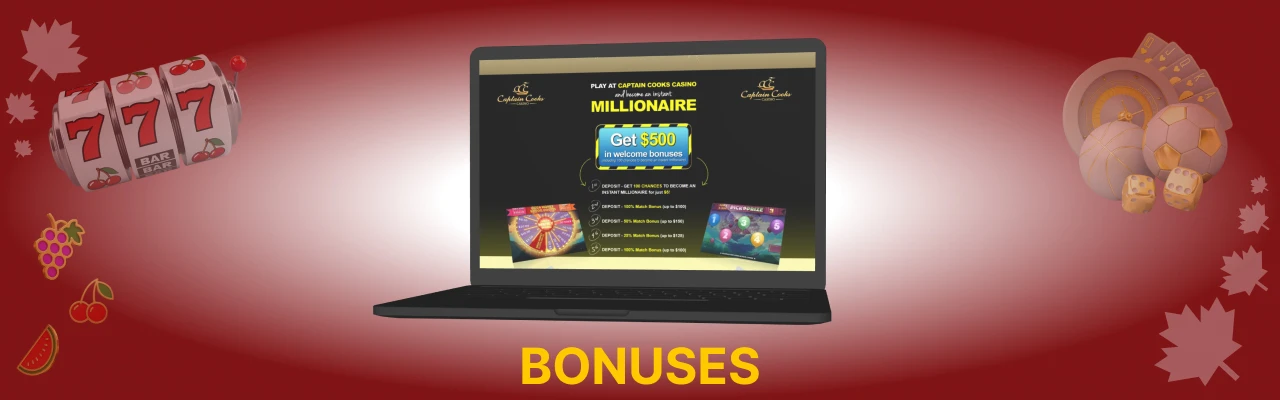 Captain cooks online casino bonuses