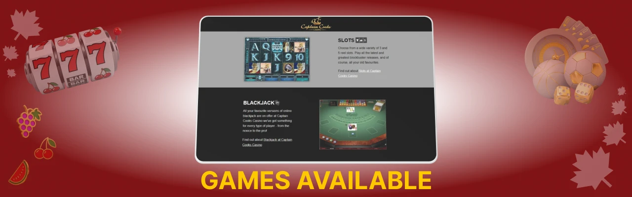 Captain cooks online games