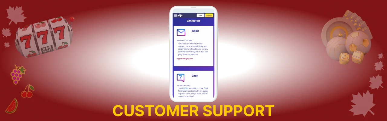 Customer support at playojo