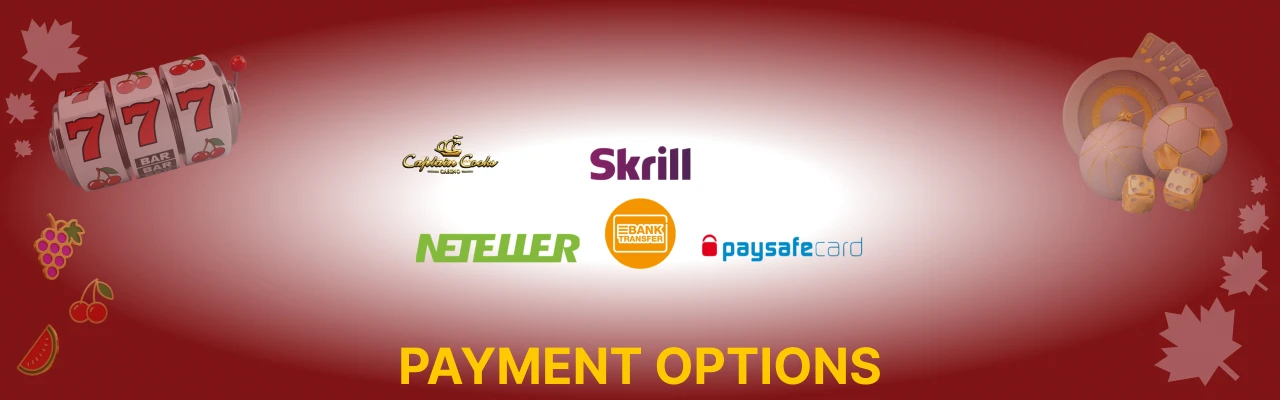 Payment options at captain cooks casino