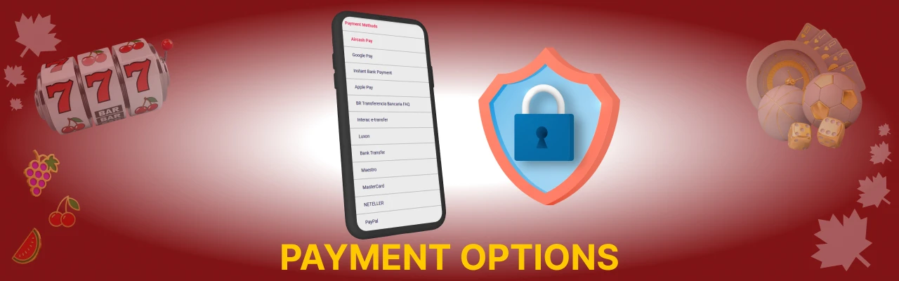 Payment options at party casino