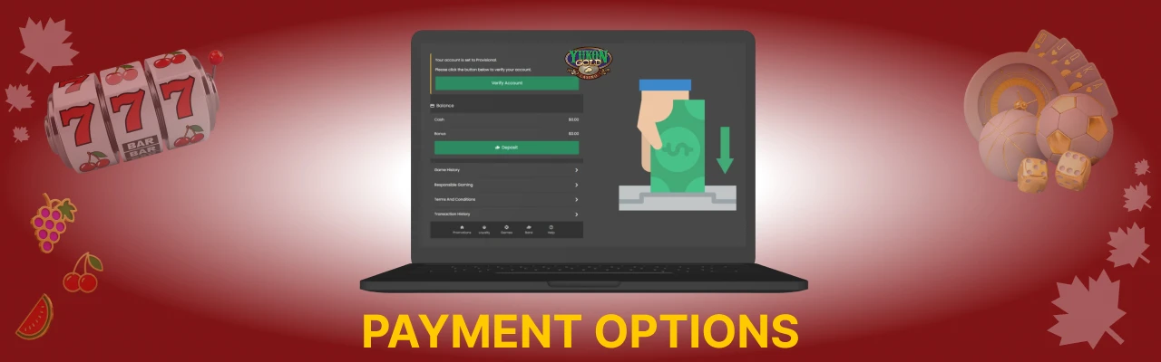 Payment options at yukon gold casino