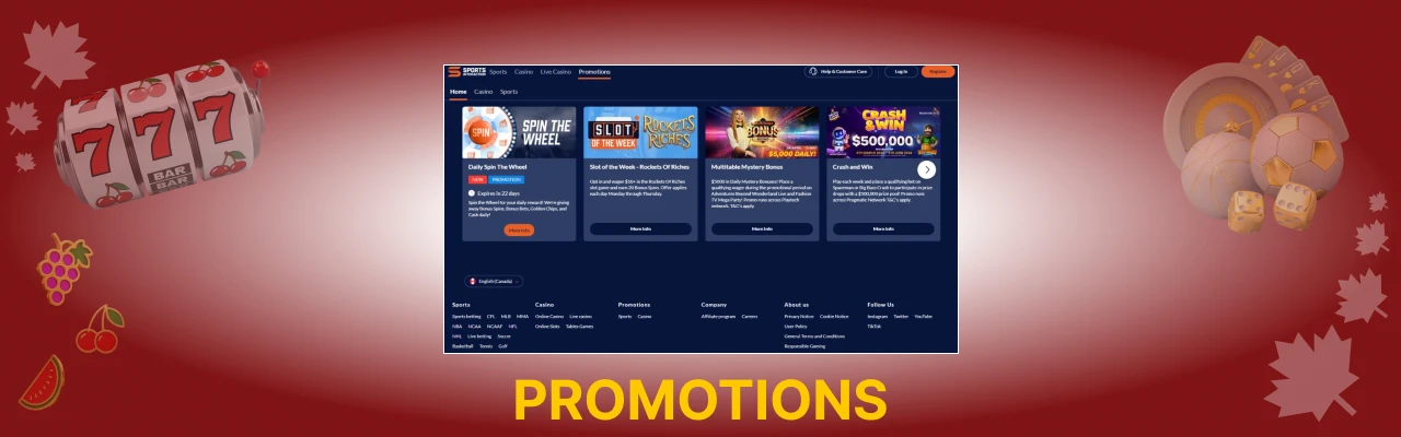 Sports interaction promotions