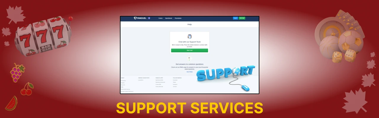 Support services at fanduel