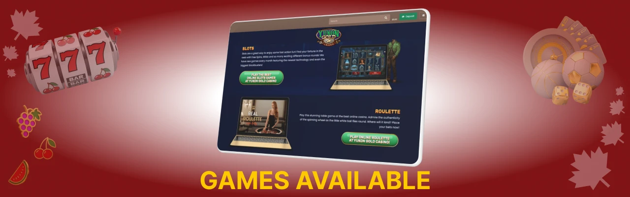 Yukon gold casino online games