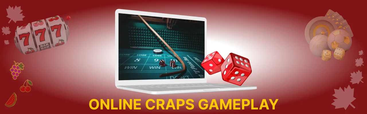 Online craps gameplay