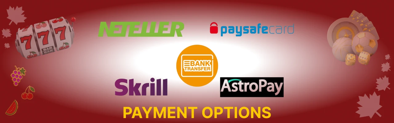 Payment options at luxury casino
