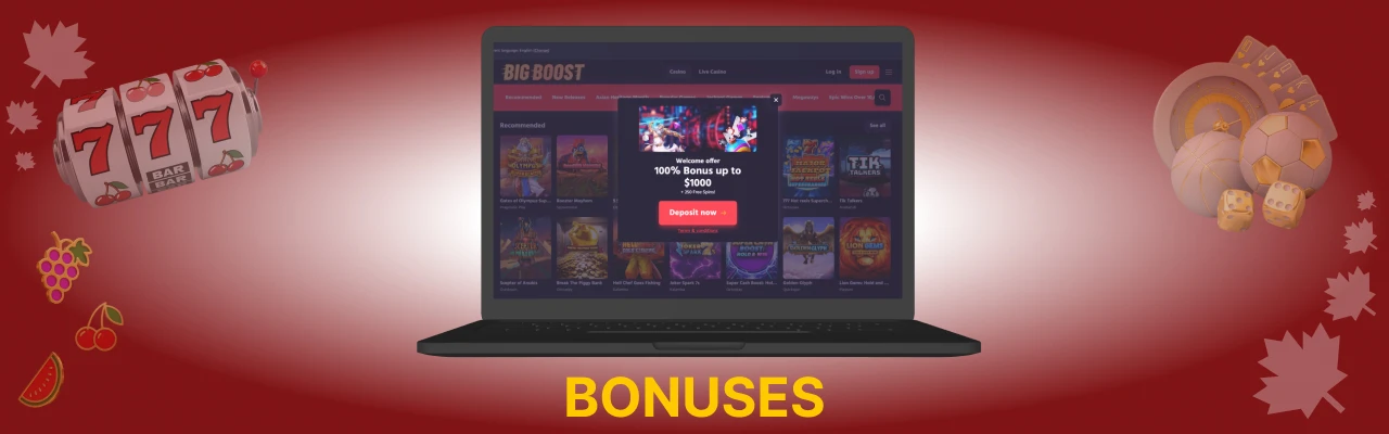 Big boost casino bonuses
