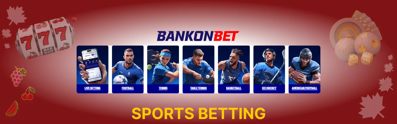 Sports betting odds at bankonbet