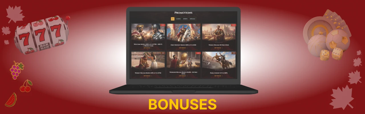 Legiano casino bonuses