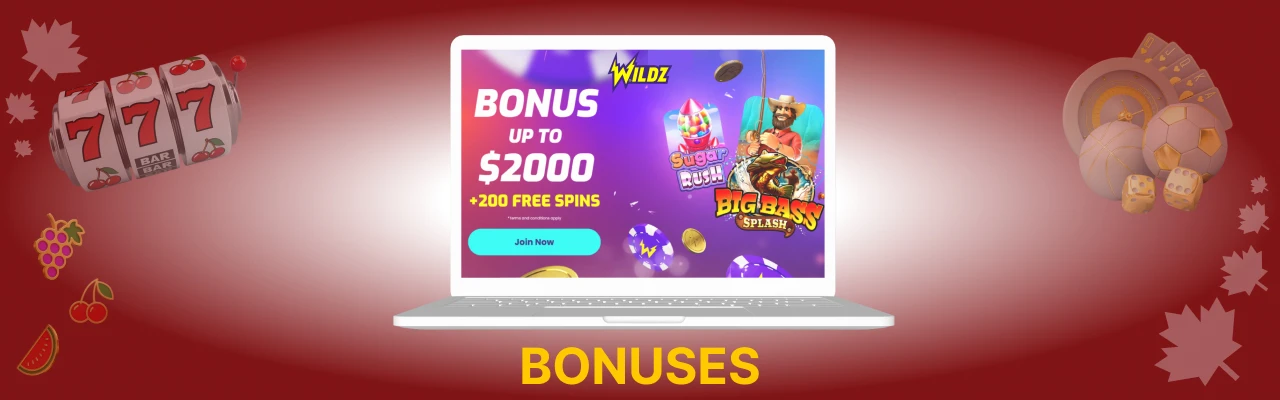 Wildz casino bonuses