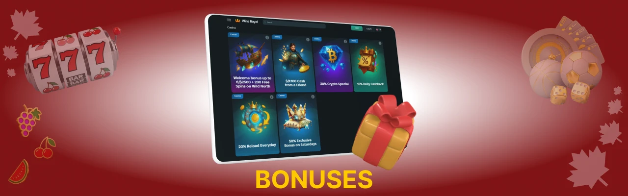 Wins royal casino bonuses