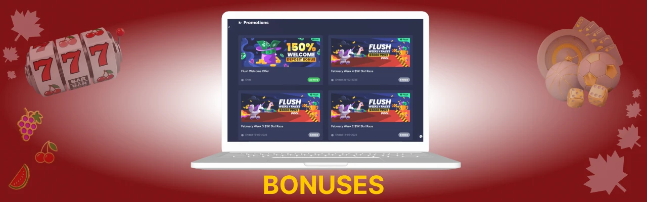 Flush casino bonuses