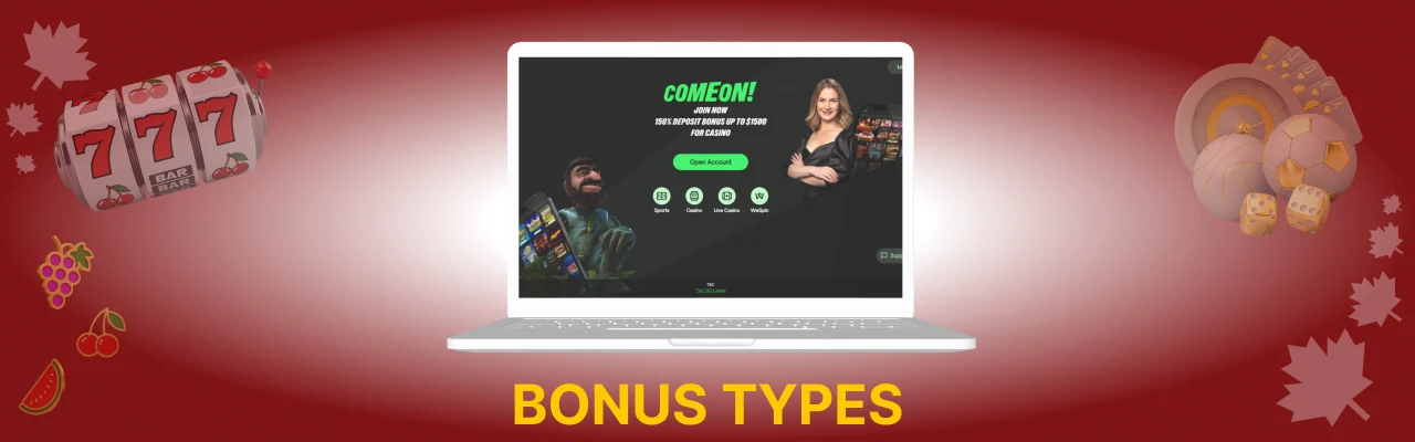 Comeon bonus types