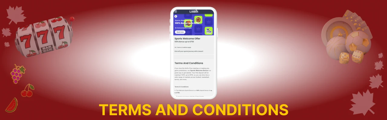 Lilibet bonus terms and conditions