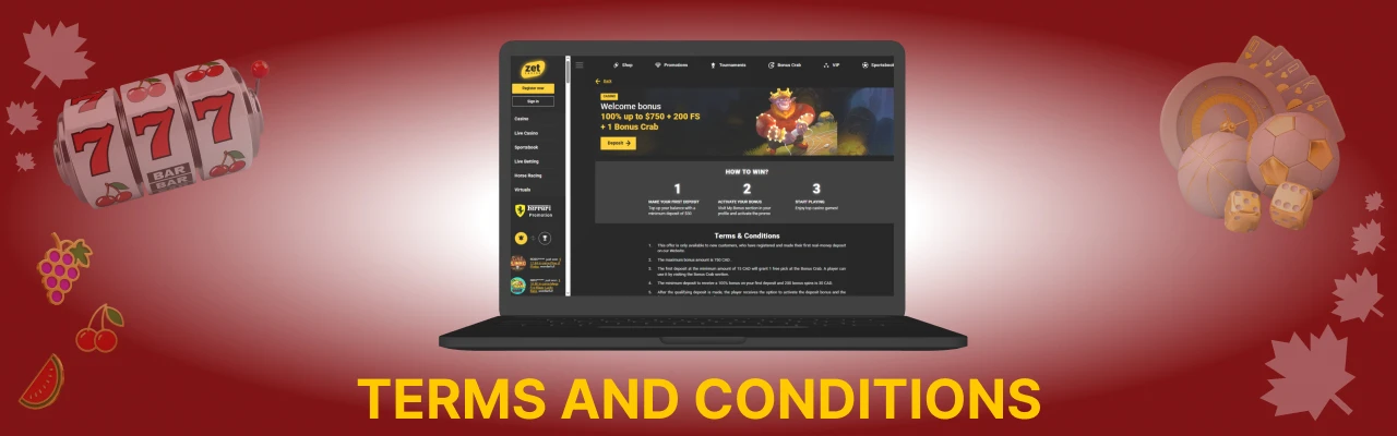 Zet casino bonuses terms and conditions