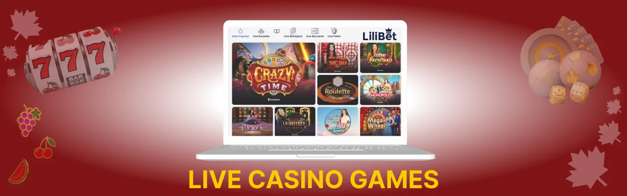Live casino games at lilibet