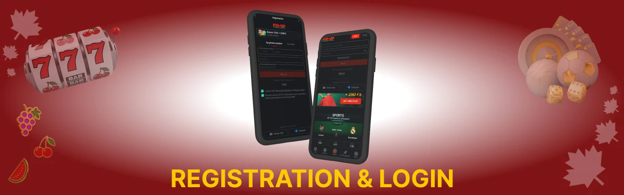 Registration login at pin up casino mobile